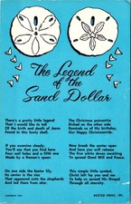 The Legend of the Sand Dollar Religious Poem Vintage Postcard 4P23-11 picture