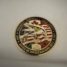 ICE FINANCIAL NARCOTICS AND PUBLIC SAFETY INVESTIGATIONS COIN FBI Challenge picture