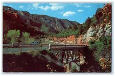 c1960 Scenic View Bridge Mountains Oak Creek Canyon Arizona AZ Unposted Postcard picture