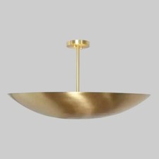 Handmade Brass Sputnik Chandelier Modern Flush Mount Ceiling Light Mid Century picture