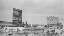 View of mural covered buildings National Autonomous University of - Old Photo picture