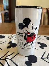 Disney Parks Mickey Mouse Metal Tumbler Cup With Plastic Lid NEW picture