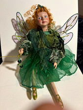 Winward 9” Irish Fairy Fantasy Shelf Sitter Doll Ornament Red Hair Posable  picture