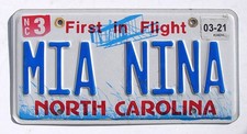 Vanity MIA NINA License Plate MY LITTLE GIRL picture
