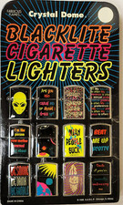 Vintage 1996 - Counter Display of 12 Blacklite Novelty Cigarette Lighters (1201) picture