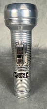 Vintage Resto No 4 Chrome Metal Flashlight 2C Working Minor Wear No Dents picture