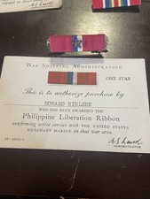WW II Philippine Liberation Ribbon Bar with 1 BATTLE STAR. picture