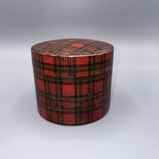 Vintage TARTAN WARE Box Wood MAUCHLINE picture