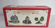 Liberty Falls Miniature Village House 1999 Vintage House And Tree  picture