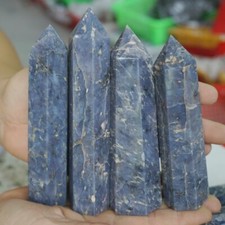 6Pcs 2.2LB Natural Blue Rose Quartz Crystal Point Tower Polished Healing Brazil picture