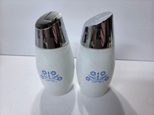 Set of Vintage Westinghouse GEMCO Cornflower Glass White & Blue Pouring Lidded picture
