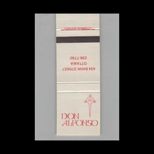 Matchbook Cover Don Alfonso Ottawa ON picture