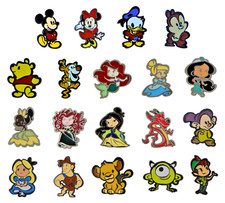 Disney Character Cuties Stylized Collection 5 Pin Starter Trading Pins Set New picture