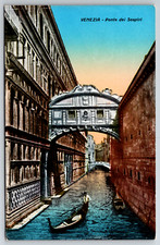 c1960s Venezia Ponte dei Sospiri Venice Italy Gondola Canal Postcard picture