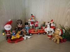 Vintage 70s/80s Christmas Tree Ornaments Whimsical And Kitschy Lot Of 9 picture