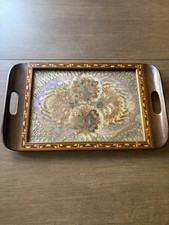 Vintage Brazilian Butterfly Wings Wood and Glass Frame picture