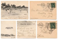 1905 Oakland Beach Rye New York Postcard Women Children Parasol Beach Scene picture