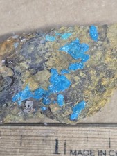 Beautiful blue Caledonite Linarite specimen picture