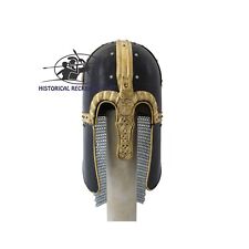 Viking Coppergate Helmet | Handmade Brass Crafting Design With Butted Chainmail picture