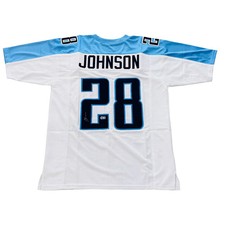 Chris Johnson Autographed Tennessee (White #28) Custom Jersey - Beckett picture