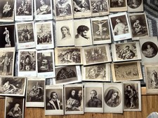 Circa 1885  - 36 Cabinet Cards from a series of famous art paintings - all 4 one picture