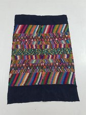 Vintage Traditional Handwoven Guatemalan Textile 47x32 inches picture