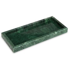 HESHIBI Marble Bathroom Vanity Tray Blackish Green 12
