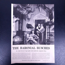 1955 Anheuser Busch Jr and Trudy Busch Family Photo 1950s Original Magazine Page picture