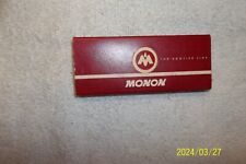 MONON RAILROAD MATCHBOOKS WITH SLEEVE=THE HOOSIER LINE=6 PACKS OF UNUSED MATCHES picture