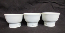 Kim Yikyung Korean Studio Porcelain Pierced Footed Bowls Signed Set of 3 picture