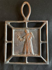 Vintage Keweenaw Solid Copper Trivet Plaque Bishop Baraga Snowshoe Priest MI UP picture