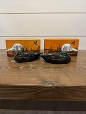 two vintage Avon Mallard Duck aftershave decanters in their original  Boxes picture