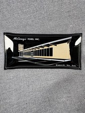 Vintage McCarney's Ford Inc Bismarck North Dakota Dealer Glass Ashtray picture