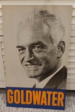 1964 Barry Goldwater Presidential Campaign Poster Orig Union Bug Cardboard picture