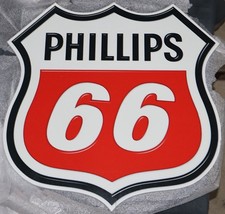 Phillips 66 Shield Logo 18”x 18”  Gas & Oil Advertising Sign NOS picture
