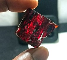 Natural Cambodian Red Zircon Rough Mineral Certified 206.35 Ct Loose A+ Gemstone picture