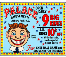 Vintage Palace Amusement Park Ad Magnet – Asbury Park, New Jersey picture
