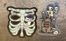 Dutch Bros Sticker Lot of 2 Pulse Employee Sticker + Death Before Decaf Sticker picture