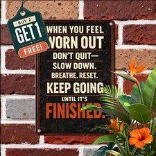 Dont Stop When Youre Tired Stop When Done Tin Sign Motivational Gym Wall Art picture