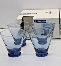 Anchor Hocking S/4 13oz Tumbler Drinking Glass Set BLUE picture