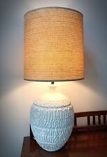 Mid Century Modern White Ceramic Table Lamp - Overall Height 42
