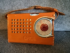 Spica Vintage Transistor Radio Model ST-600 Transistor 111 w/ Leather Case picture