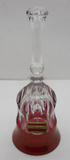 Echt Bleikristall Ruby Flash 24% Lead Crystal Bell West Germany 8” Tall picture