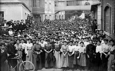 Old Photo France Crete Printing Company Staff In Corbeil Essonnes Around 1900 picture