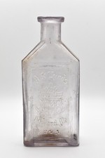 Antique A.S. Hinds Portland ME Medicine Bottle Embossed Clear Glass 5-3/8