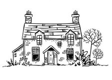 COALPORT BLUE WHEAT Individual 10 3/4
