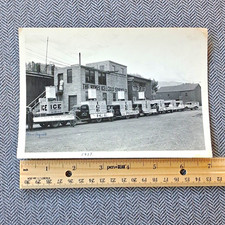 1937  B&W Photo Hynes Ice & Cold Storage Co ICE Trucks 8x10 Canon City Colorado picture