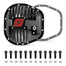 Aluminum HD Rear Differential Cover for 1985-2024 Ford 10.25/10.5 12 Bolt Black picture