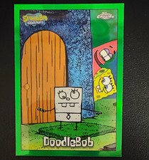 Topps 2025 Topps Chrome SpongeBob SquarePants #2 DoodleBob Green Refractor picture