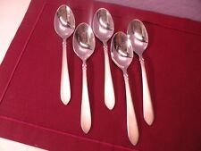 Set Of 5 Oneida Silver Stainless Jessica Place Oval Soup Spoons 7 1/4 GE3 picture